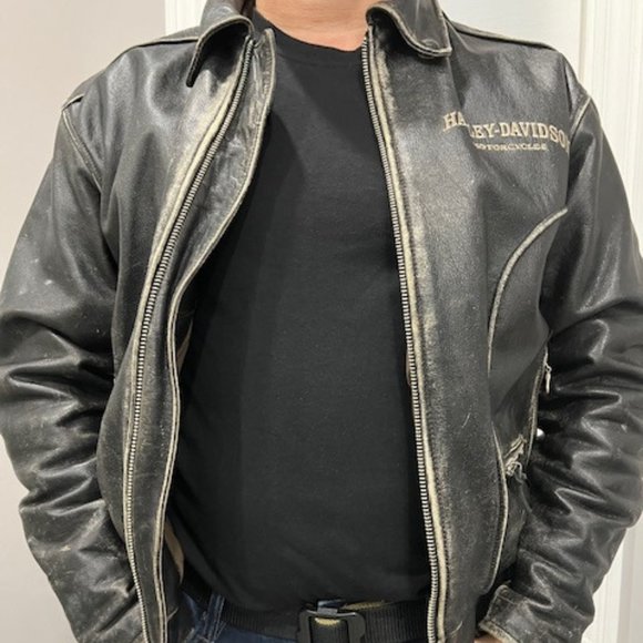 Harley-Davidson Leather Motorcycle Jacket Mens size Medium - Picture 1 of 4
